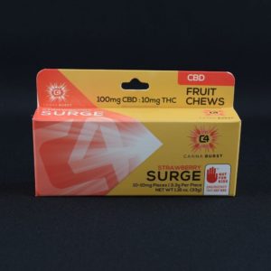 Strawberry Surge CBD Chews 10pk - Canna Burst