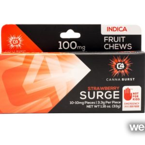 Strawberry Surge INDICA Chews 10pk - Canna Burst