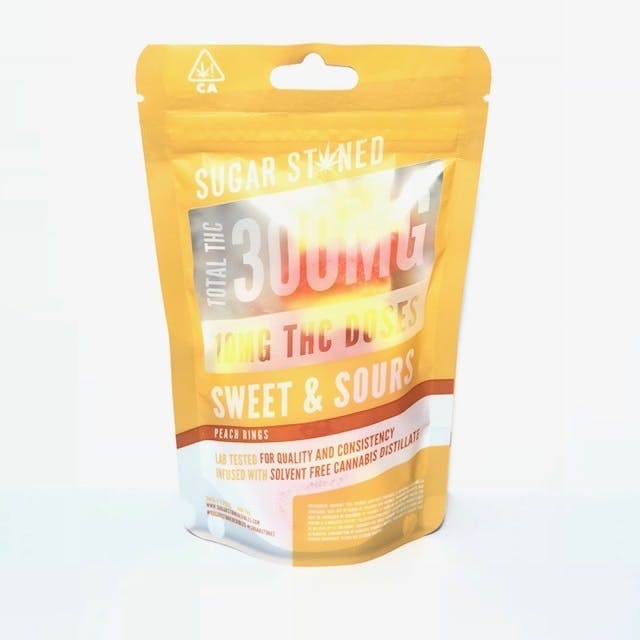 Sugar Stoned - 300mg Peach Rings