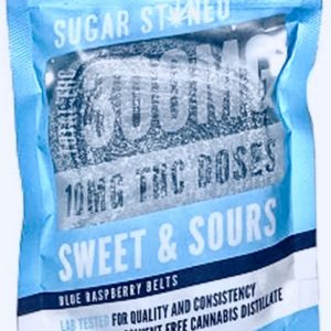 Sugar Stoned Blue Raspberry Sour Belts - 300mg