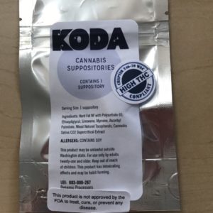 Suppositories 21.6mg THC 3.3mg CBD from Koda