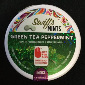 SW Indica Green Tea Peppermint Mints 100mg