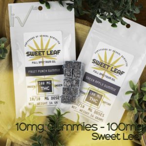 Sweet Leaf 100mg Sativa Gummies - Blueberry