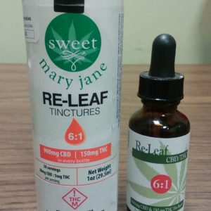 Sweet Mary Jane Re-Leaf Tinctures 6:1 CBD/THC