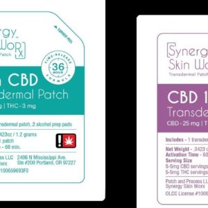 Synergy Skin Worx - 1:1 CBD/THC Transdermal Patch