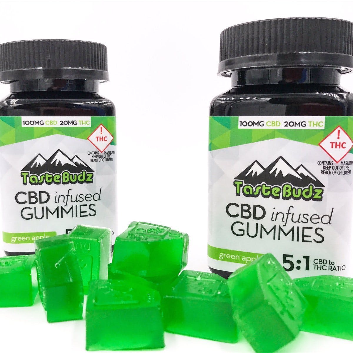 TasteBudz - Gummies - Green Apple 5:1 CBD:THC