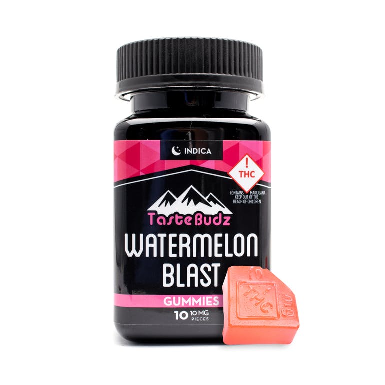 TasteBudz Watermelon Blast Gummies Indica 100mg