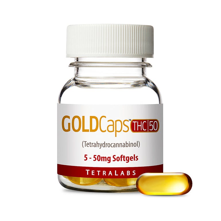 TetraLabs Gold Caps Softgels THC 15pc x 50mg 750mg