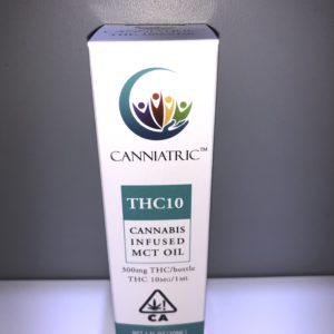 THC 10 Cannabis Infused MCT Oil by Canniatric