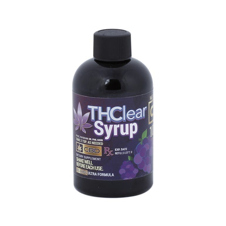 THC Clear CBD Syrup - Grape 100mg