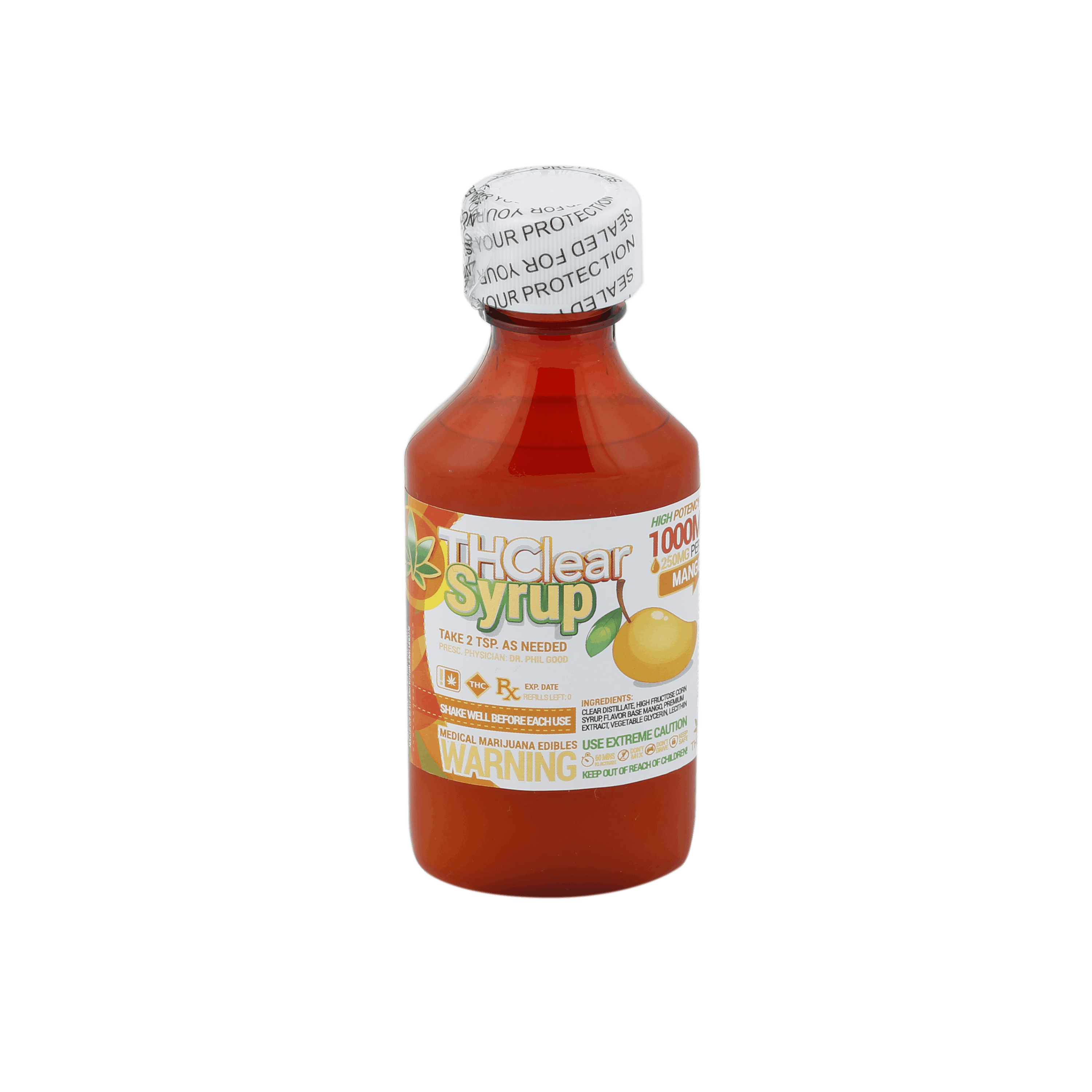 THC Clear CBD Syrup "Pineapple" 100MG