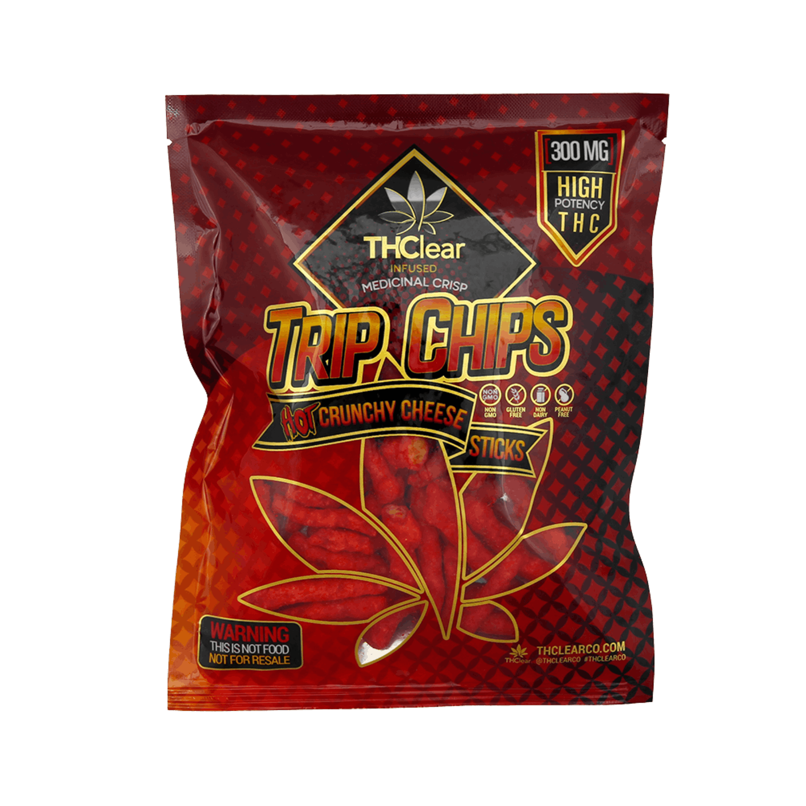 THC Clear Trip Chips- HOT Crunchy Cheese 300mg