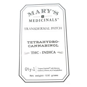 THC - Indica Transdermal Patch, 20mg - Mary's Medicinals