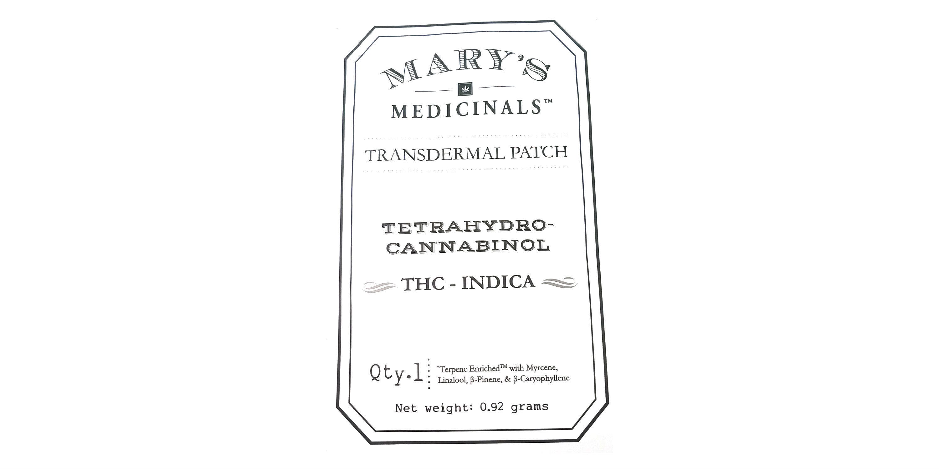 marijuana-dispensaries-8709-fingerboard-rd-frederick-thc-indica-transdermal-patch-2c-20mg-marys-medicinals
