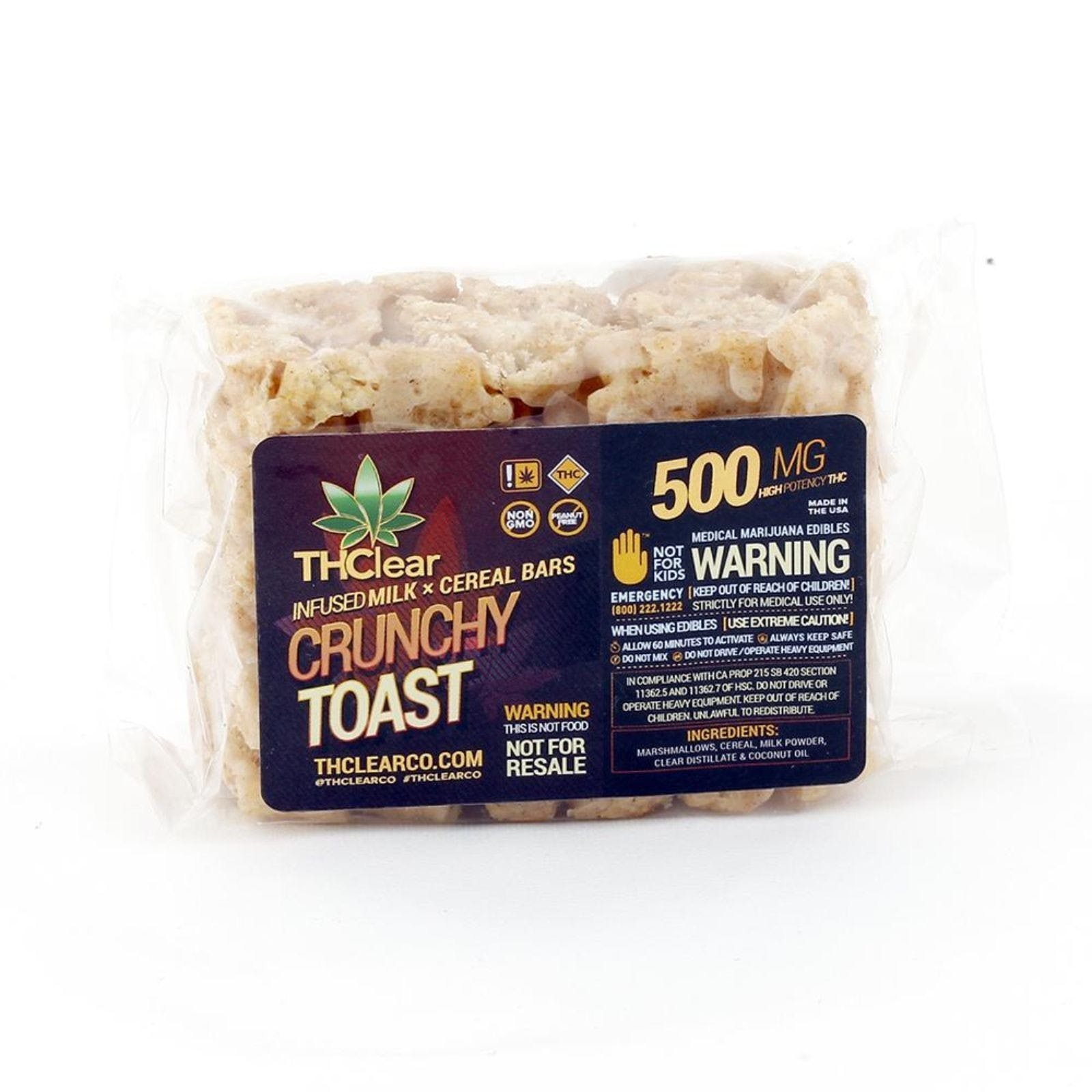 THClear Cereal Bar - 500mg Crunchy Toast