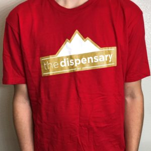 "The Dispensary" T-shirt Red and Gold