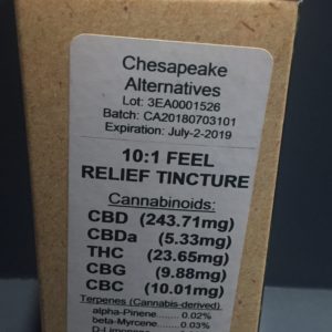 The Feel Collection: 10:1 CBD Relief Tincture