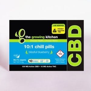 The Growing Kitchen - 10:1 CBD Chill Pills Blueberry