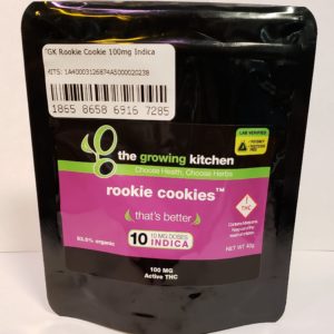 The Growing Kitchen Rookie Cookies - 100MG Indica