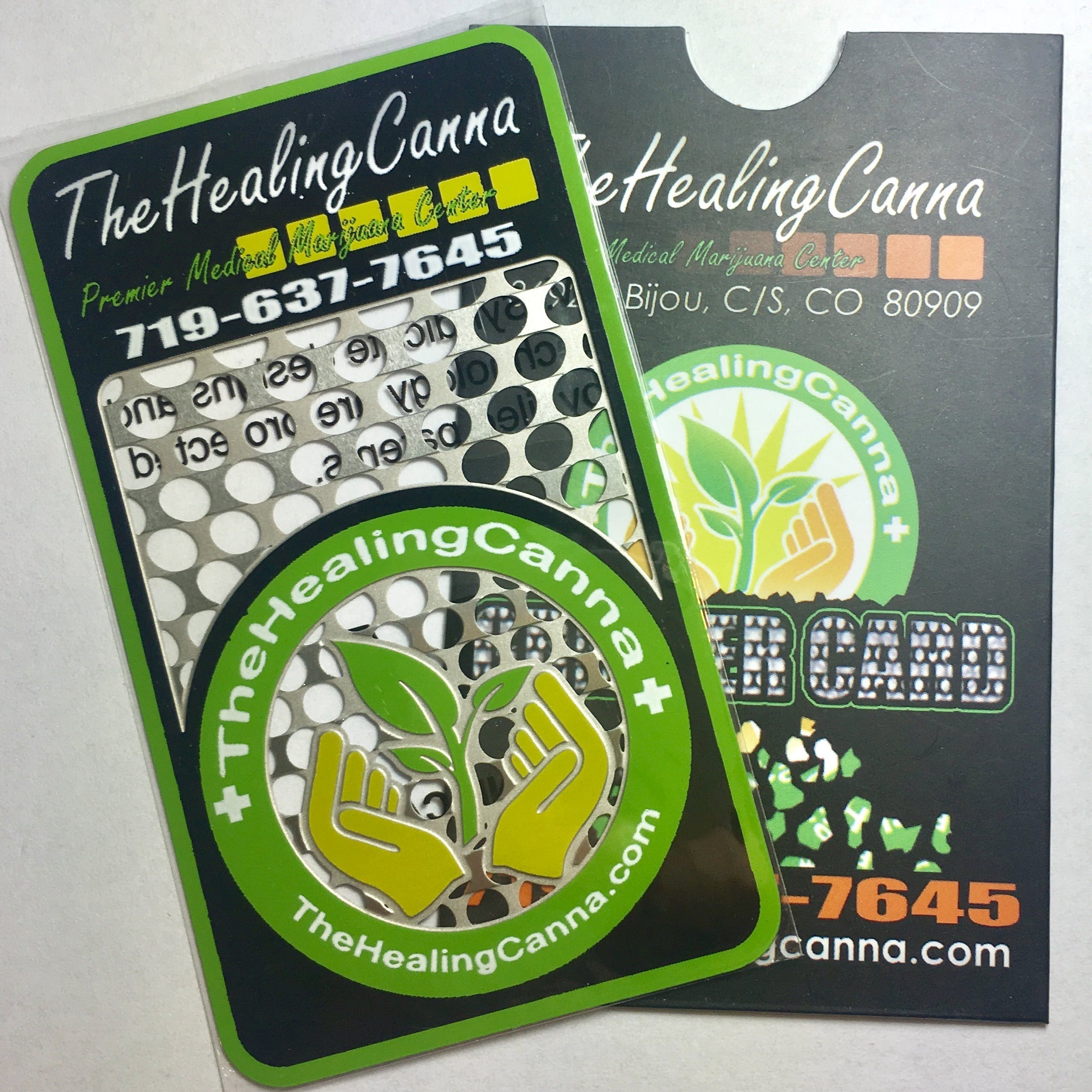 The Healing Canna Logo Card Grinder