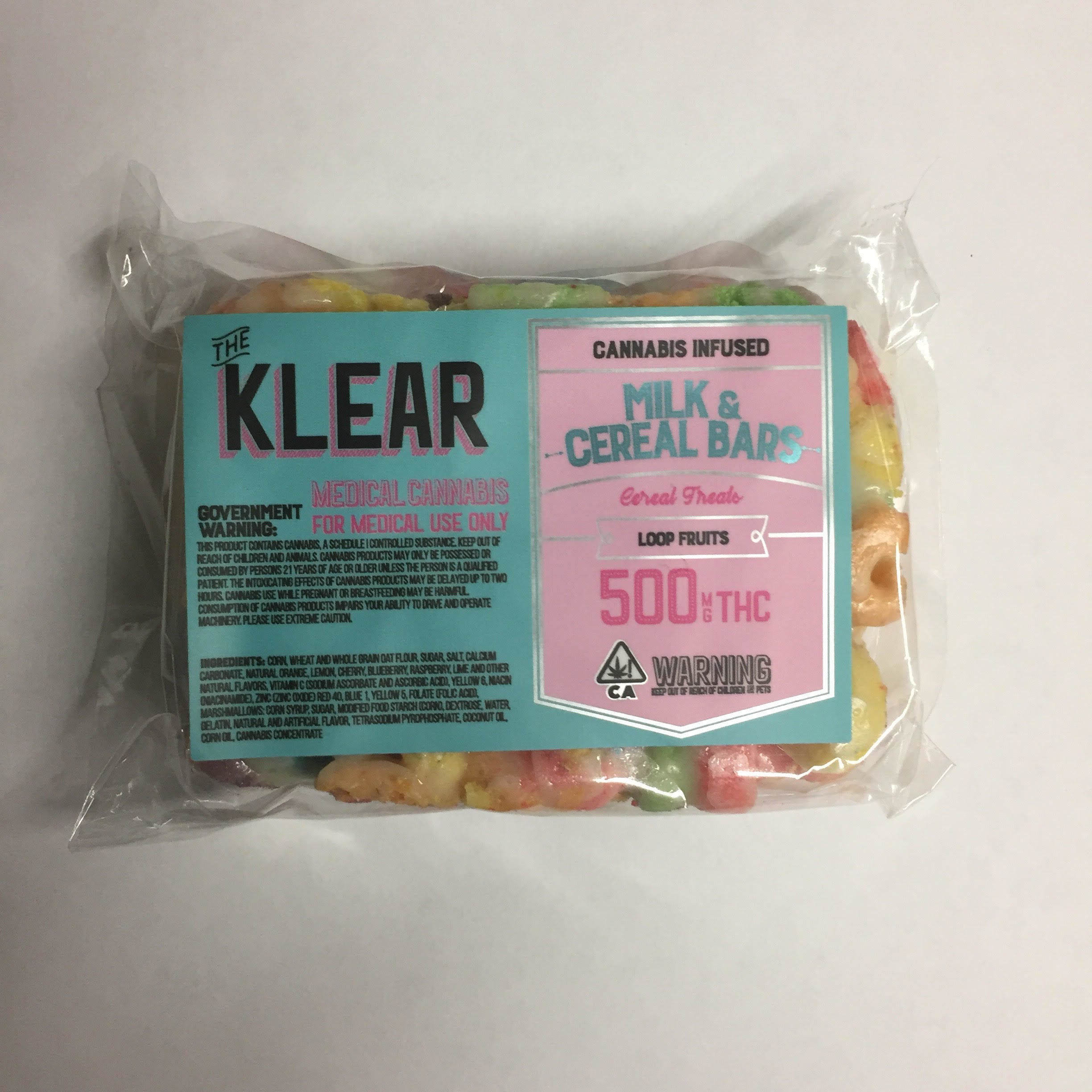 The Klear Cereal Bar 500mg - Loop Fruits