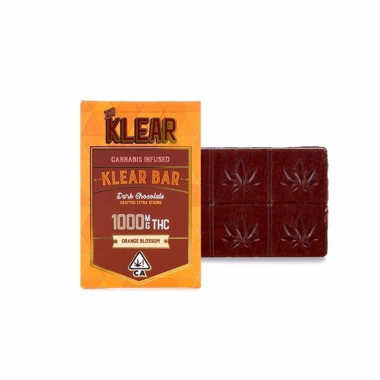 The Klear Chocolate Bar 1000mg - Orange Blossom Dark Chocolate