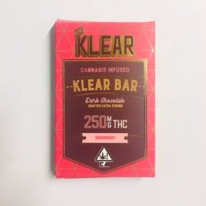 The Klear Chocolate Bar 250mg - Raspberry Dark Chocolate