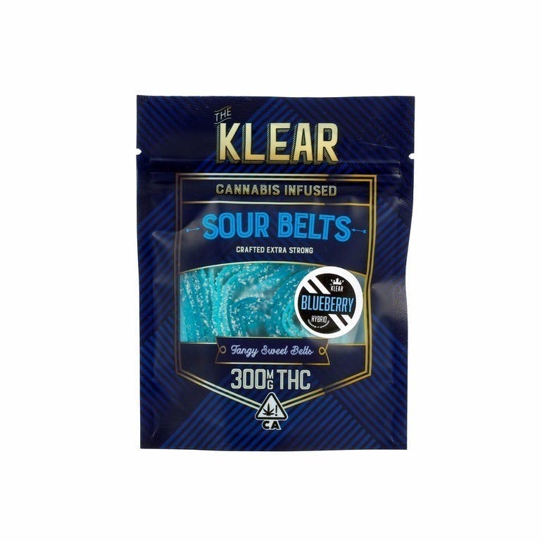 The Klear Sour Belts: Blue Raspberry 300mg