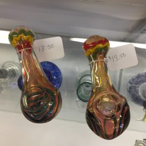 Thick Gold Fumed Glass Pipe
