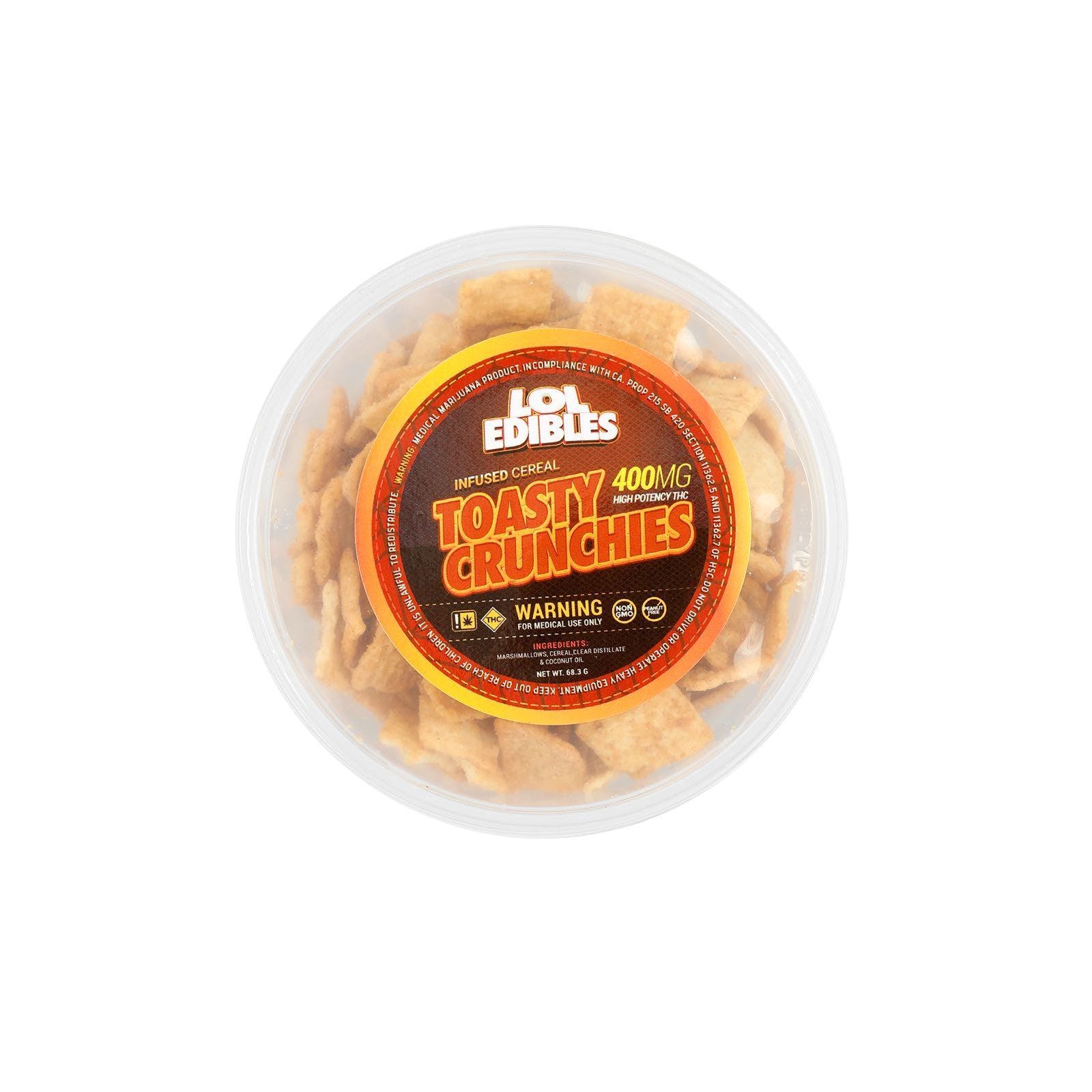 TOASTY CRUNCHIES INFUSED CEREAL - 400MG