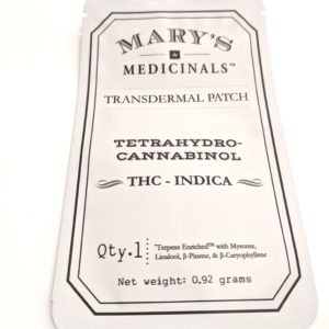 Transdermal Patch Indica 20mg - Mary's Medicinals