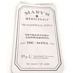 Transdermal Patch Tetrahydrocannabinol |THC-Sativa| Mary's Medicinals