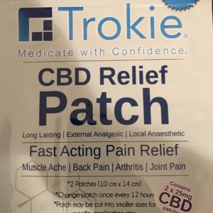 Trokie CBD pain patch 25mg each