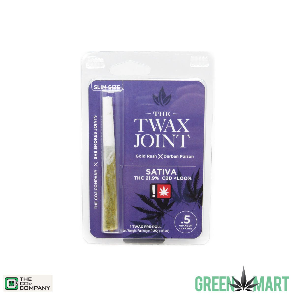 Twax joints (Sativa) Gold Rush x Durban Poison