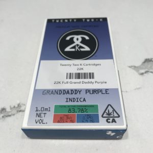 Twenty Two K Cartridges - Grand Daddy Purple