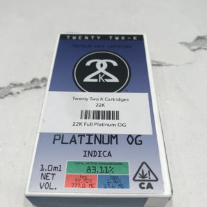 Twenty Two K Cartridges - Platinum OG