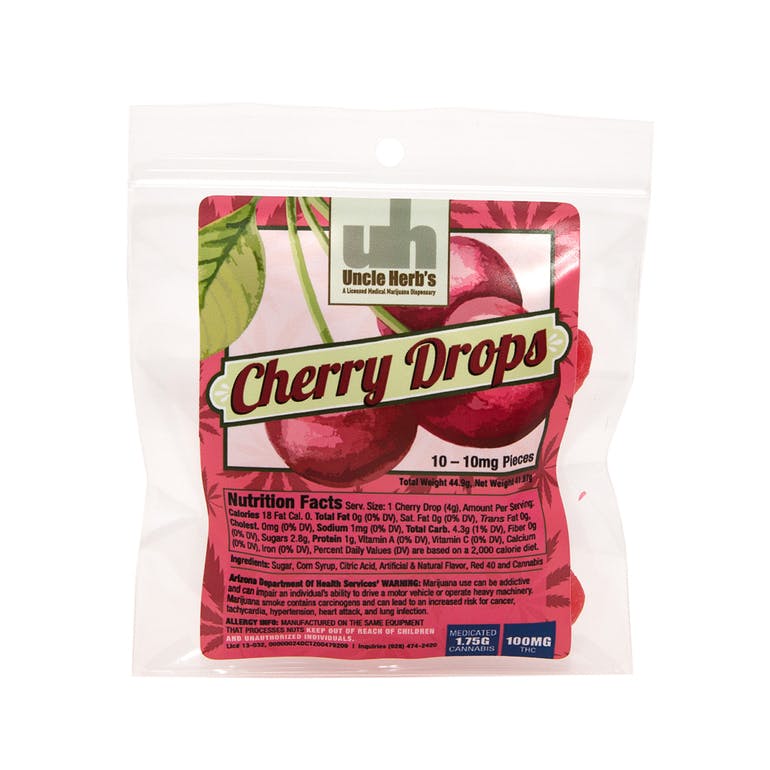 Uncle Herbs 100MG Cherry Drops