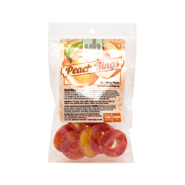 Uncle Herbs 250MG Peach Rings(OUT OF STOCK)