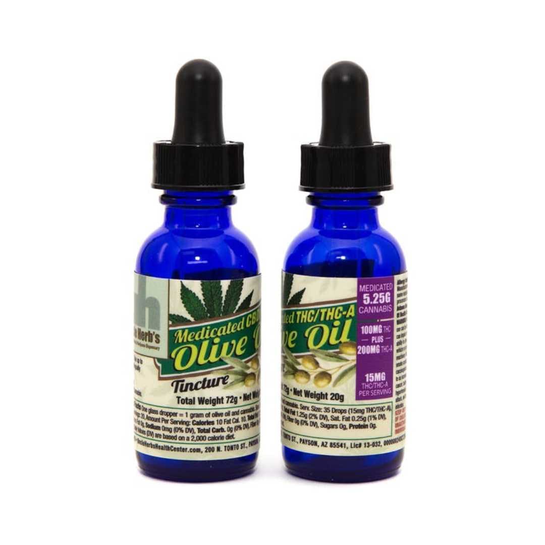 Uncle Herb's | Medicated Olive Oil Tincture 100mg THC+200mg THCa