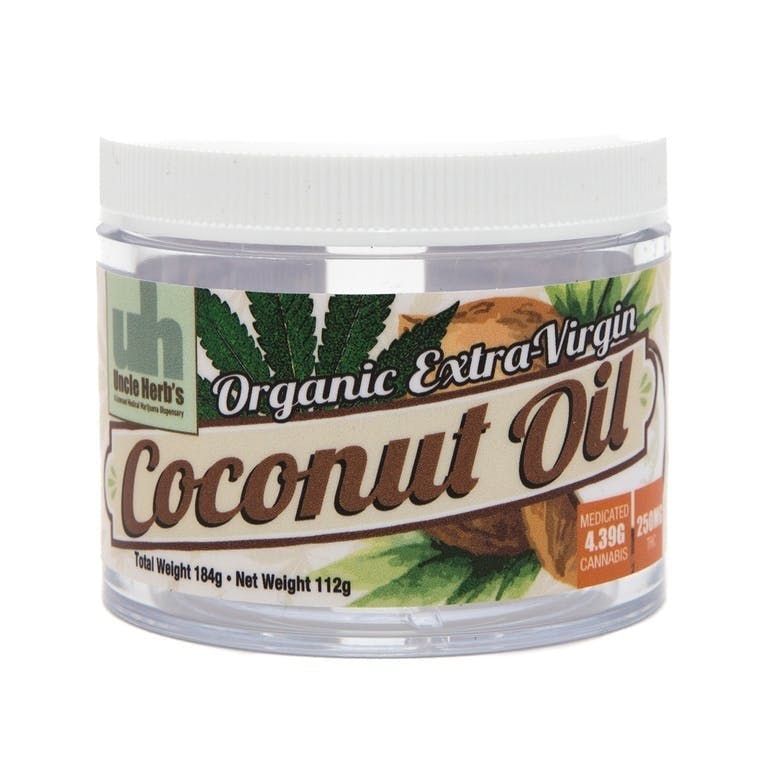 Uncle Herbs Organic Virgin Coconut Oil 250mg THC