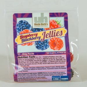 Uncle Herbs - Rasberry Blackberry Jellies 1:1 THC:CBD 200mg
