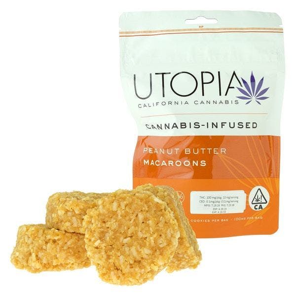 Utopia Farms - Peanut Butter Macaroons 100mg.