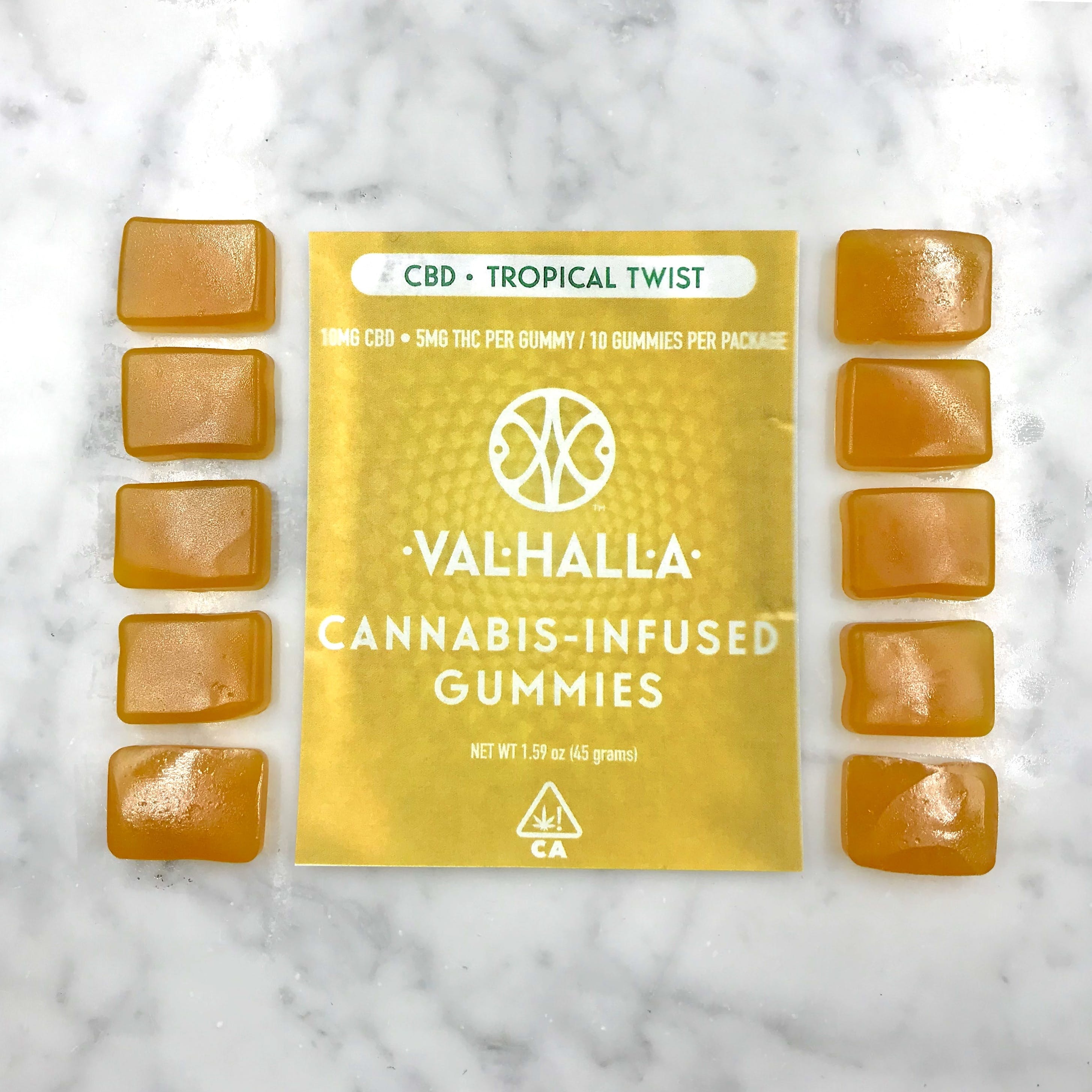Valhalla Confections: Tropical Twist Gummy 10 Pack (CBD)