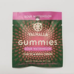 Valhalla Sour Watermelon Gummies 20mg THC