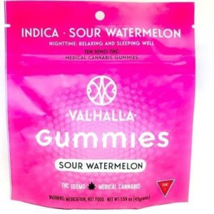 Valhalla Sour Watermelon Indica Gummies