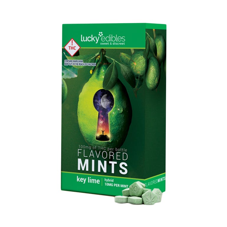 Vegan Key Lime Flavored Mints (H) | Lucky Edibles