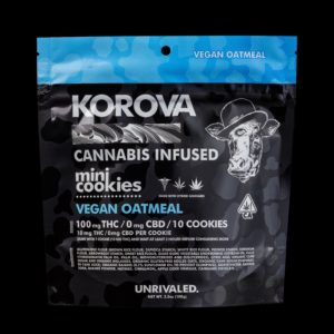 Vegan Oatmeal Mini Cookies - 100mg THC