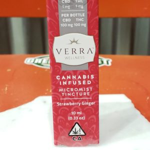 Verra Wellness 1:1 Micromist Tincture "Strawberry Ginger"