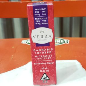 Verra Wellness 1:10 Micromist Tincture "Strawberry Ginger"