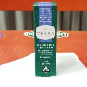 Verra Wellness 20:1 Micromist Tincture "Peppermint"